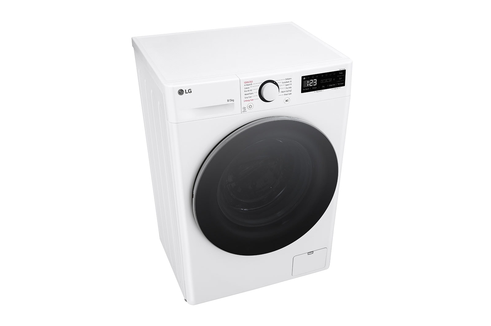 LG 8/5 kg, max. 1200 ford./perc, Gőz mosó-szárítógép, TurboWash™360 és AI DD™ technológia, Keskeny kialakítás, F2DR508S1W