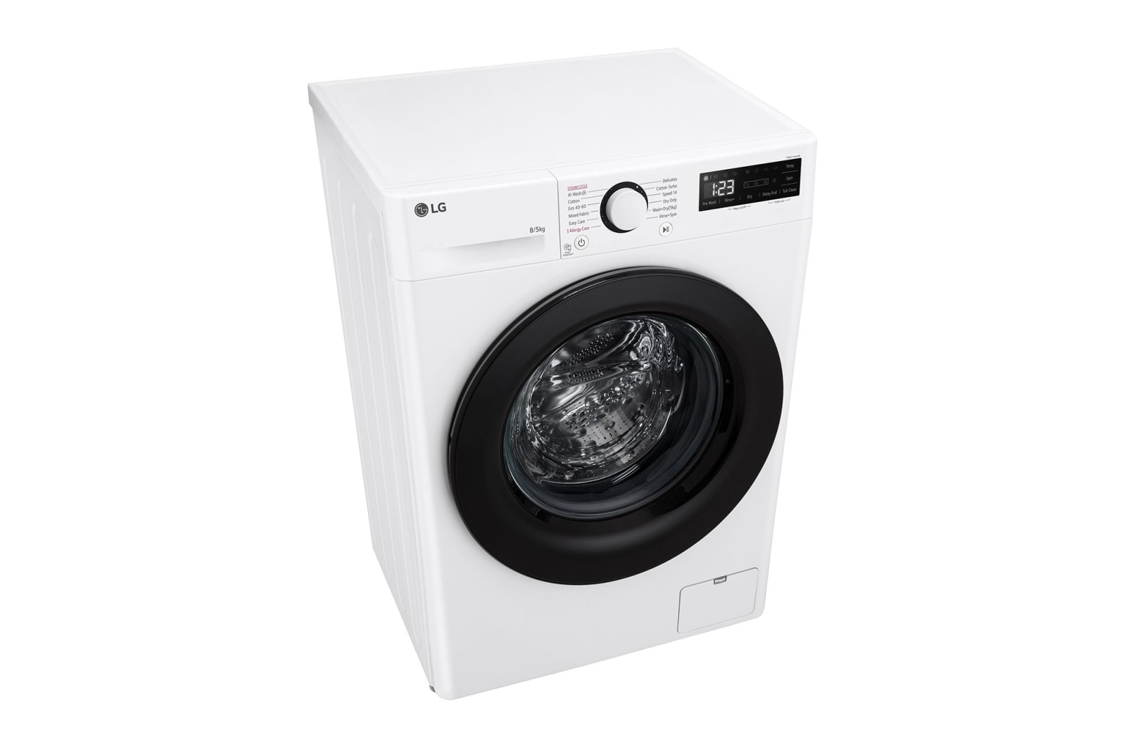 LG 8/5 kg, max. 1200 ford./perc, Gőz mosó-szárítógép, AI DD™ technológia, Keskeny kialakítás, F2DR508SBW