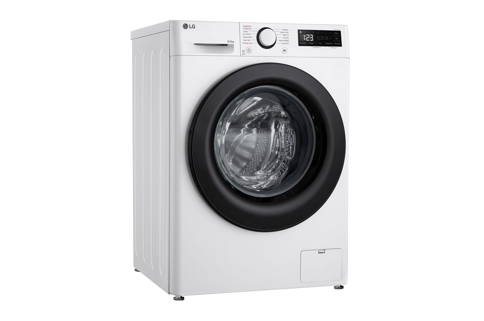 LG 8/5 kg, max. 1200 ford./perc, Gőz mosó-szárítógép, AI DD™ technológia, Keskeny kialakítás, F2DR508SBW