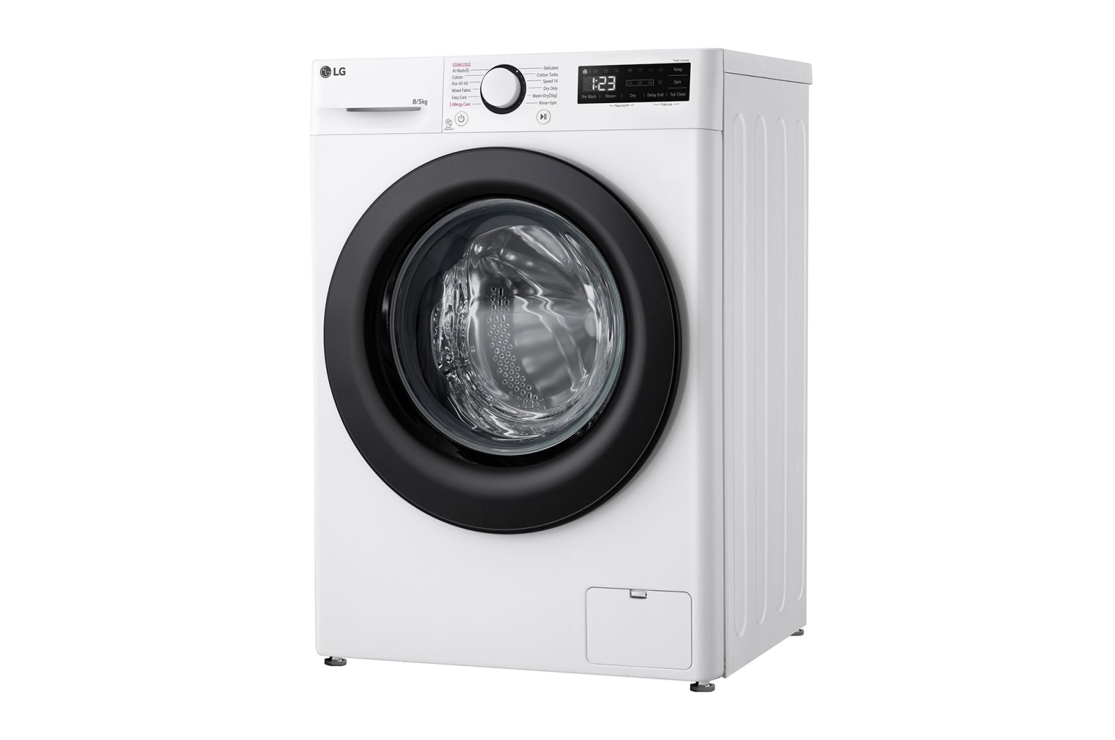 LG 8/5 kg, max. 1200 ford./perc, Gőz mosó-szárítógép, AI DD™ technológia, Keskeny kialakítás, F2DR508SBW