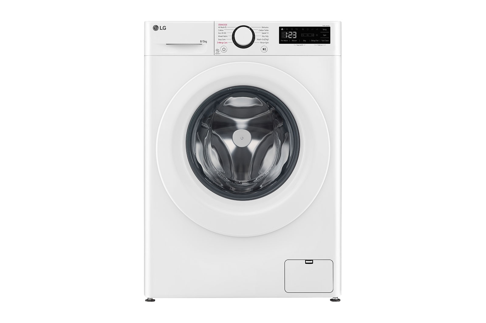 LG 8/5 kg, max. 1200 ford./perc, Gőz mosó-szárítógép, AI DD™ technológia, Keskeny kialakítás, F2DR508SWW