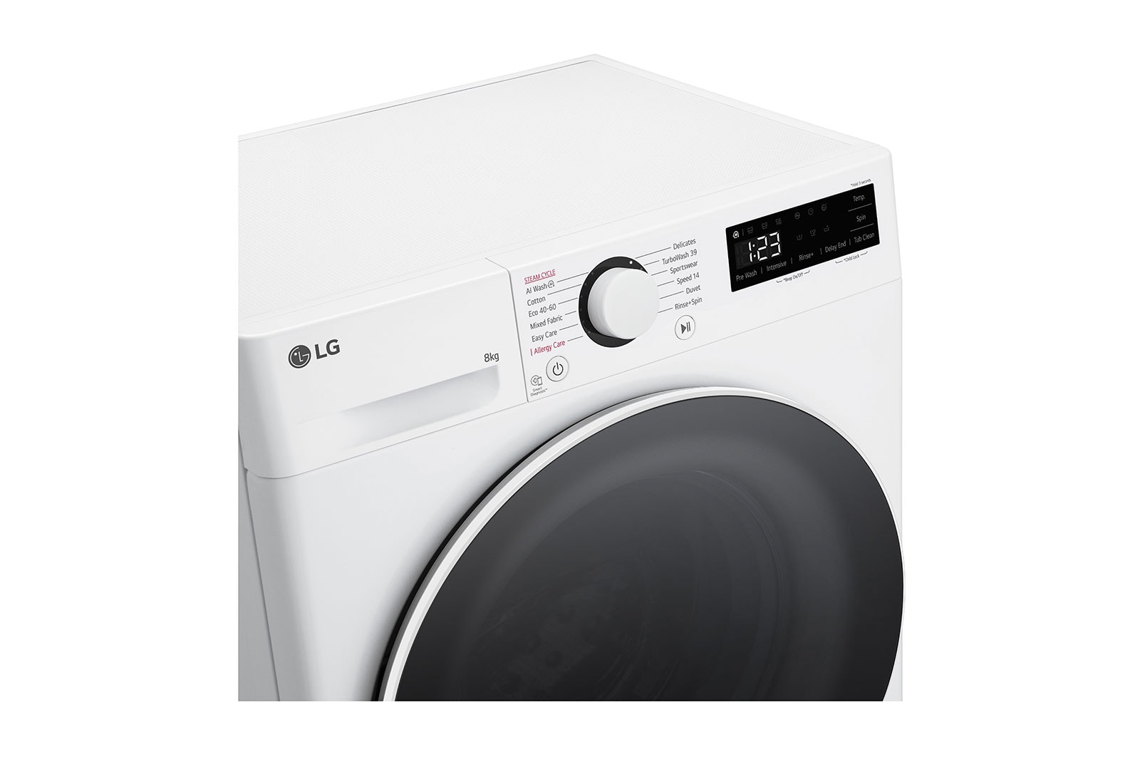 LG 8 kg, max. 1200 ford./perc, Gőzmosógép, TurboWash™360, AI DD™, Keskeny kialakítás, F2WR508S0W