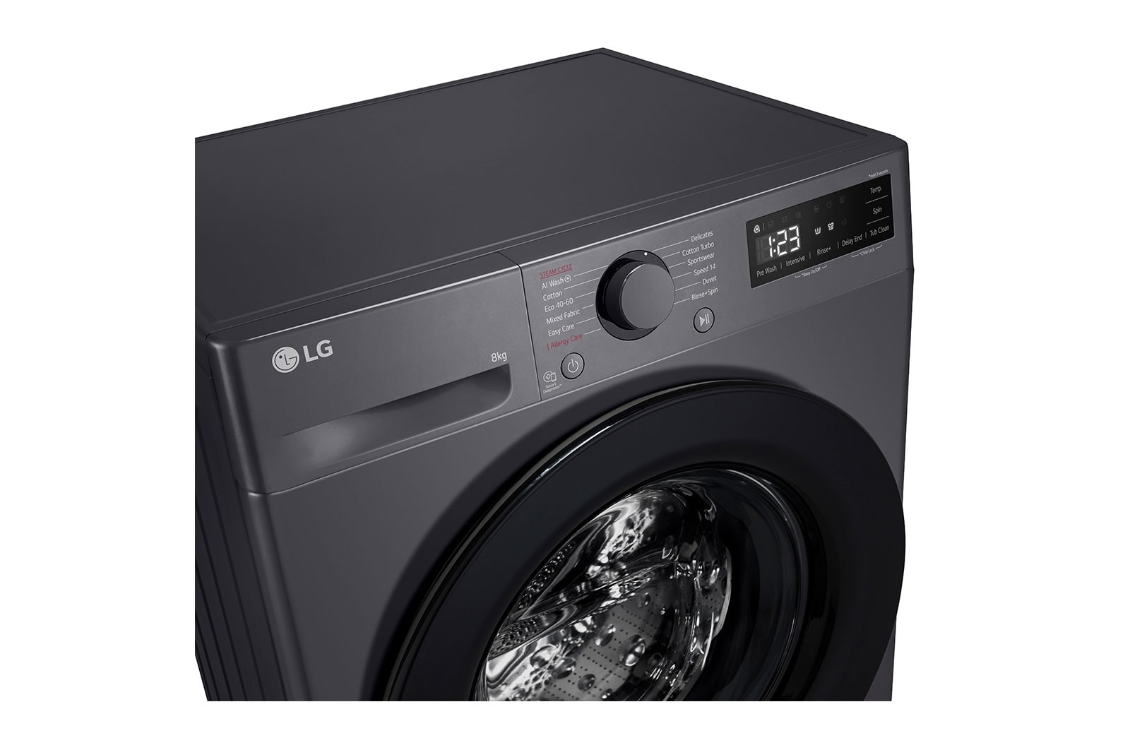 LG 8 kg, max. 1200 ford./perc, Gőzmosógép, AI DD™ technológia, Keskeny kialakítás, F2WR508SBM