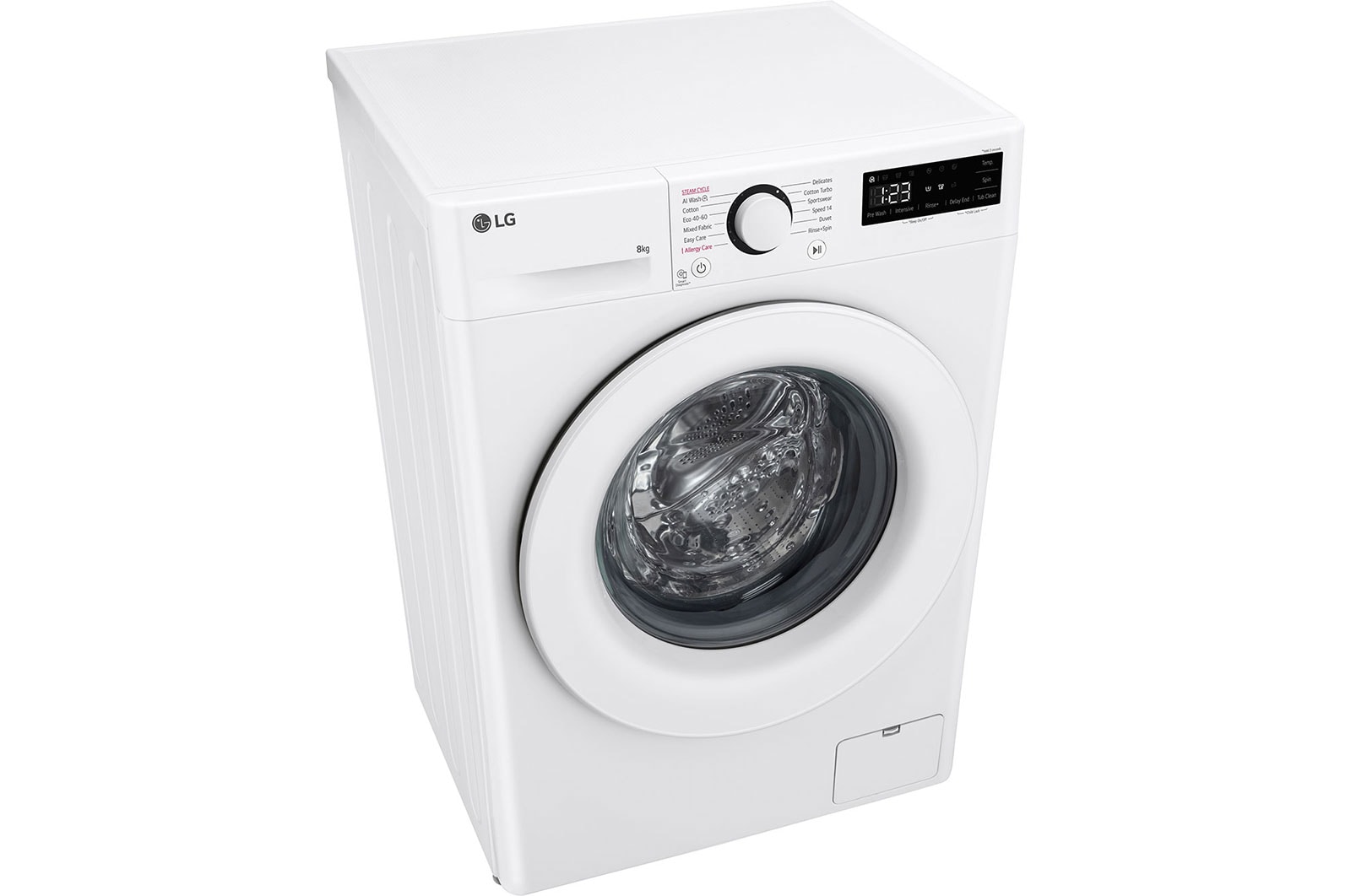 LG 8 kg, max. 1200 ford./perc, Gőzmosógép, AI DD™ technológia, Keskeny kialakítás, F2WR508SWW