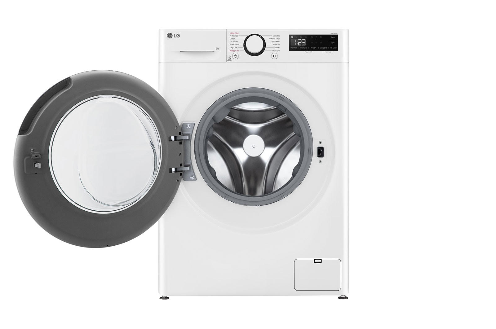 LG 9 kg, max. 1200 ford./perc, Gőzmosógép, AI DD™ technológia, Keskeny kialakítás, F2WR509SBW