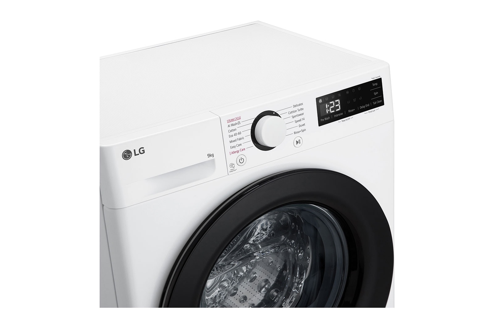 LG 9 kg, max. 1200 ford./perc, Gőzmosógép, AI DD™ technológia, Keskeny kialakítás, F2WR509SBW