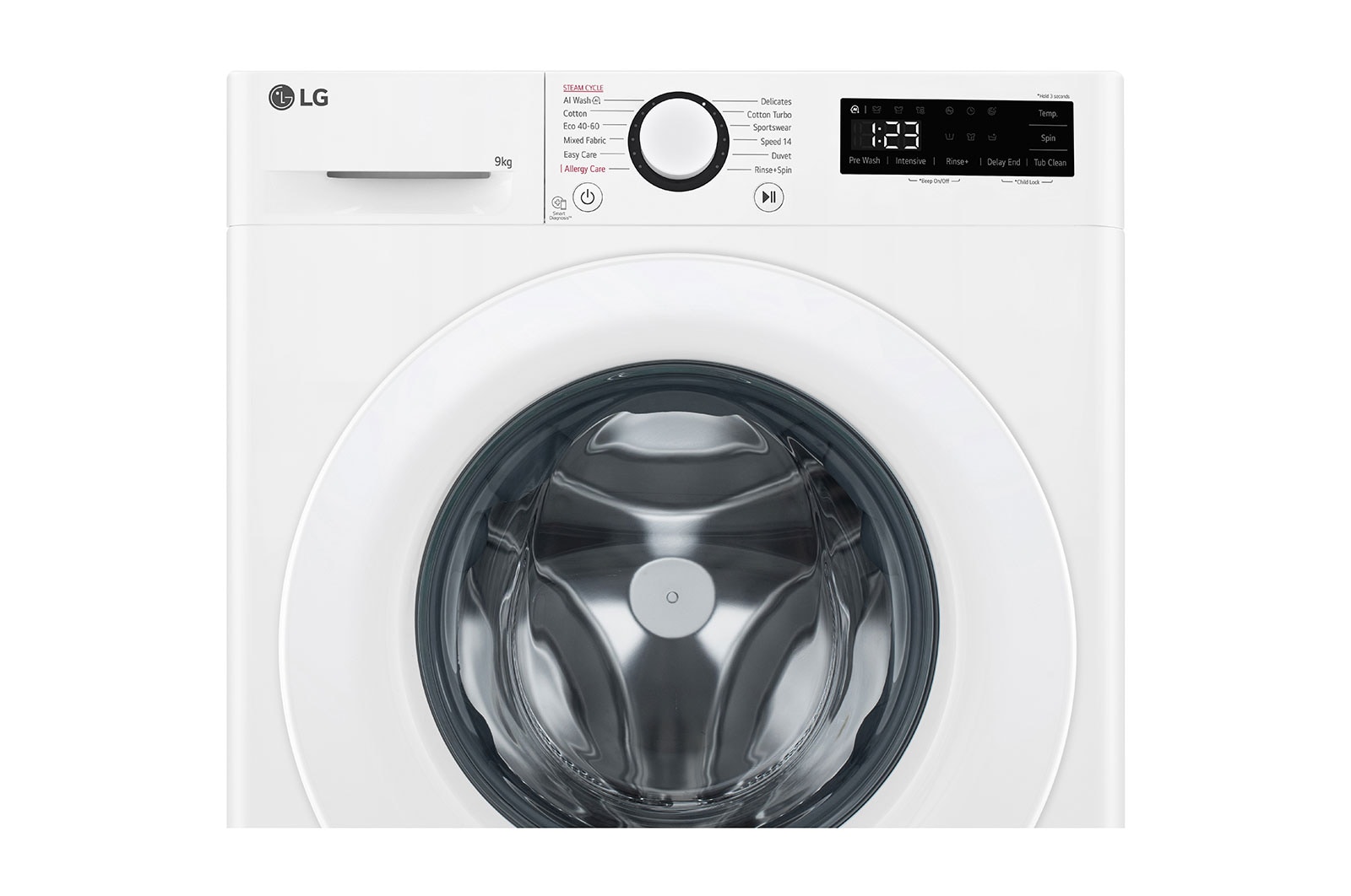 LG 9 kg, max. 1200 ford./perc, Gőzmosógép, AI DD™ technológia, Keskeny kialakítás, F2WR509SWW