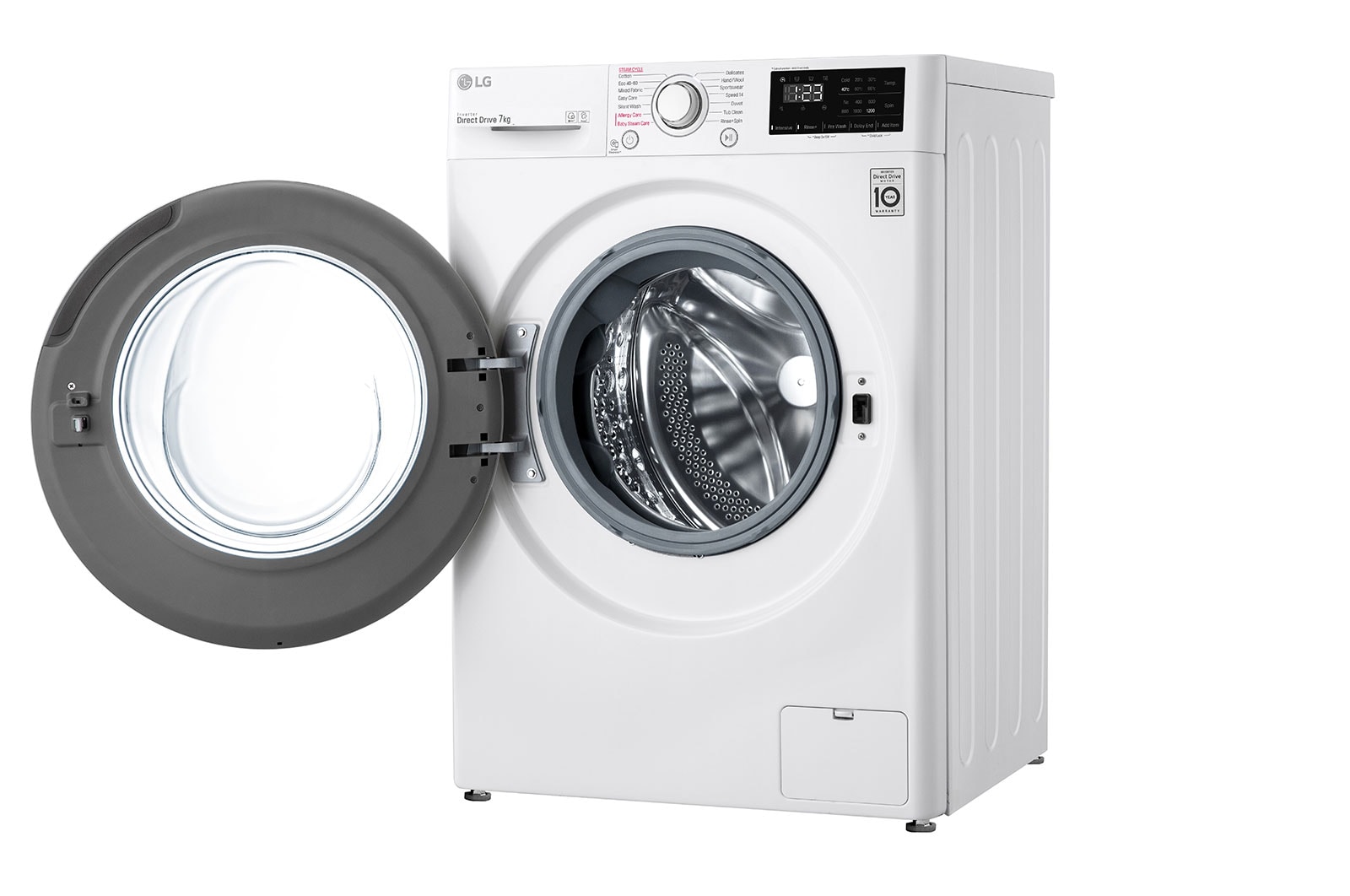 LG 7 kg, max. 1200 ford./perc, Gőzmosógép, AI DD™ technológia, Keskeny kialakítás, F2WV3S7S3E