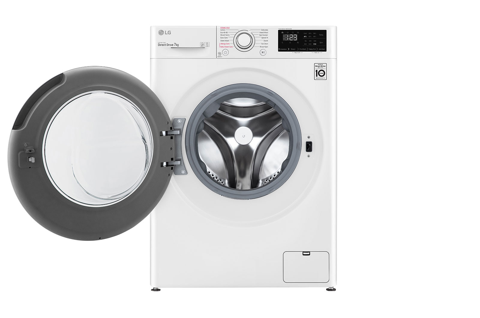 LG 7 kg, max. 1200 ford./perc, Gőzmosógép, AI DD™ technológia, Keskeny kialakítás, F2WV3S7S3E