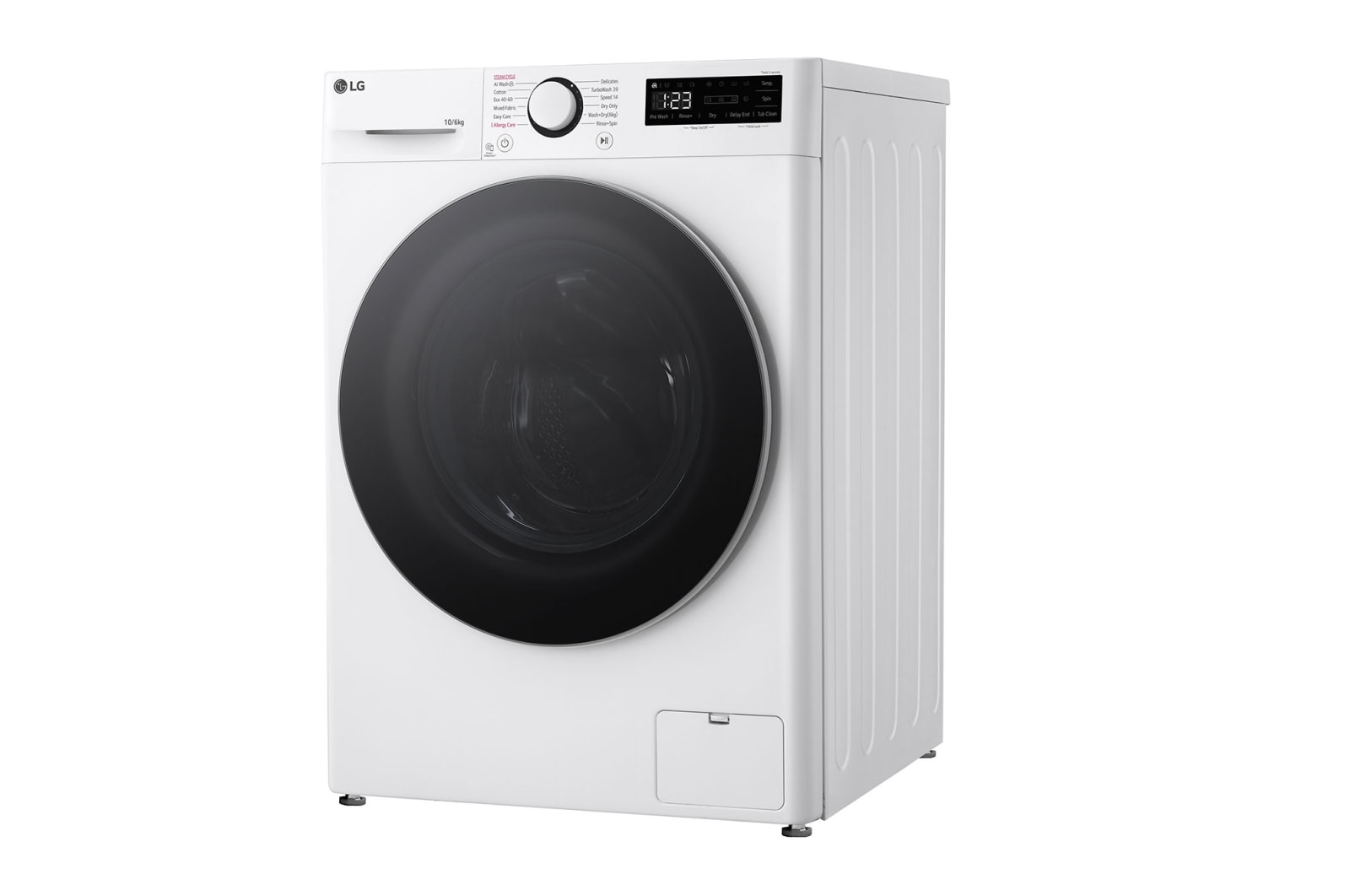 LG 10/6 kg, max. 1400 ford./perc, Gőz mosó-szárítógép, TurboWash™360 és AI DD™ technológia, F4DR510S1W