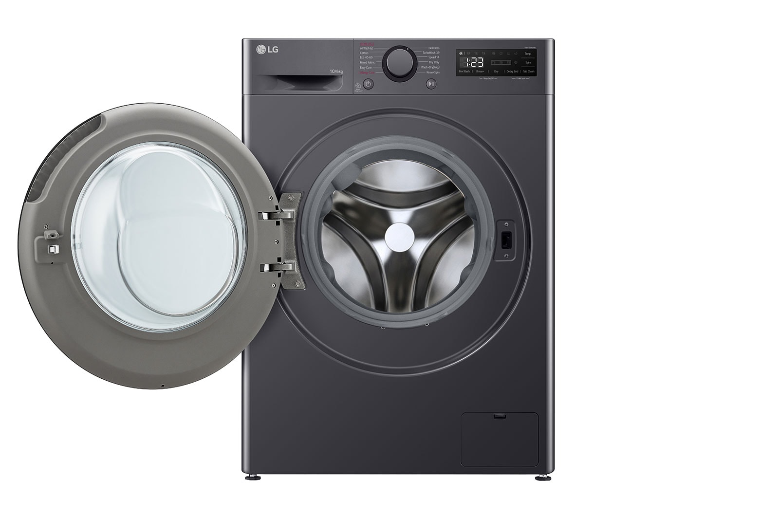 LG 10/6 kg, max. 1400 ford./perc, Gőz mosó-szárítógép, TurboWash™360 és AI DD™ technológia, F4DR510S2M