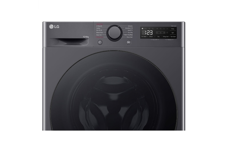 LG 10/6 kg, max. 1400 ford./perc, Gőz mosó-szárítógép, TurboWash™360 és AI DD™ technológia, F4DR510S2M