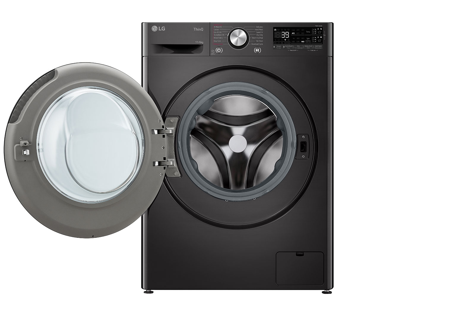 LG 11/6 kg, max. 1400 ford./perc, Gőz mosó-szárítógép, TurboWash™360, AI DD™ és WiFi funkció, F4DR711S2BA