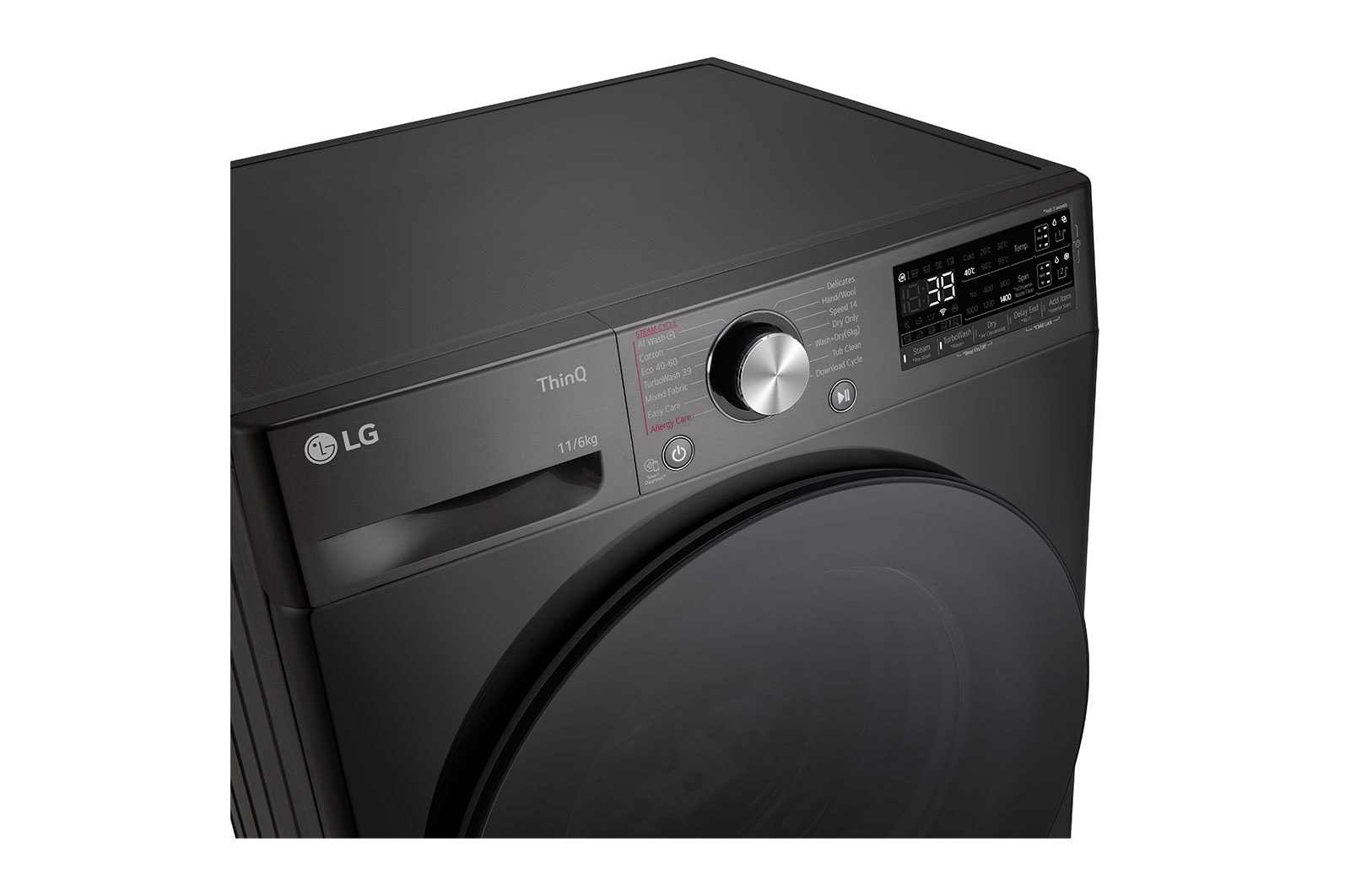 LG 11/6 kg, max. 1400 ford./perc, Gőz mosó-szárítógép, TurboWash™360, AI DD™ és WiFi funkció, F4DR711S2BA