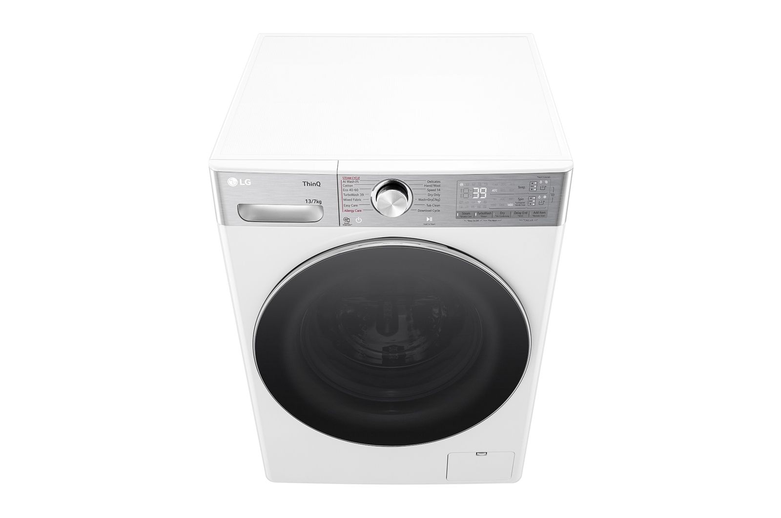 LG 13/7 kg, max. 1400 ford./perc, Gőz mosó-szárítógép, TurboWash™360, AI DD™ és WiFi funkció, F4DR913P3WA