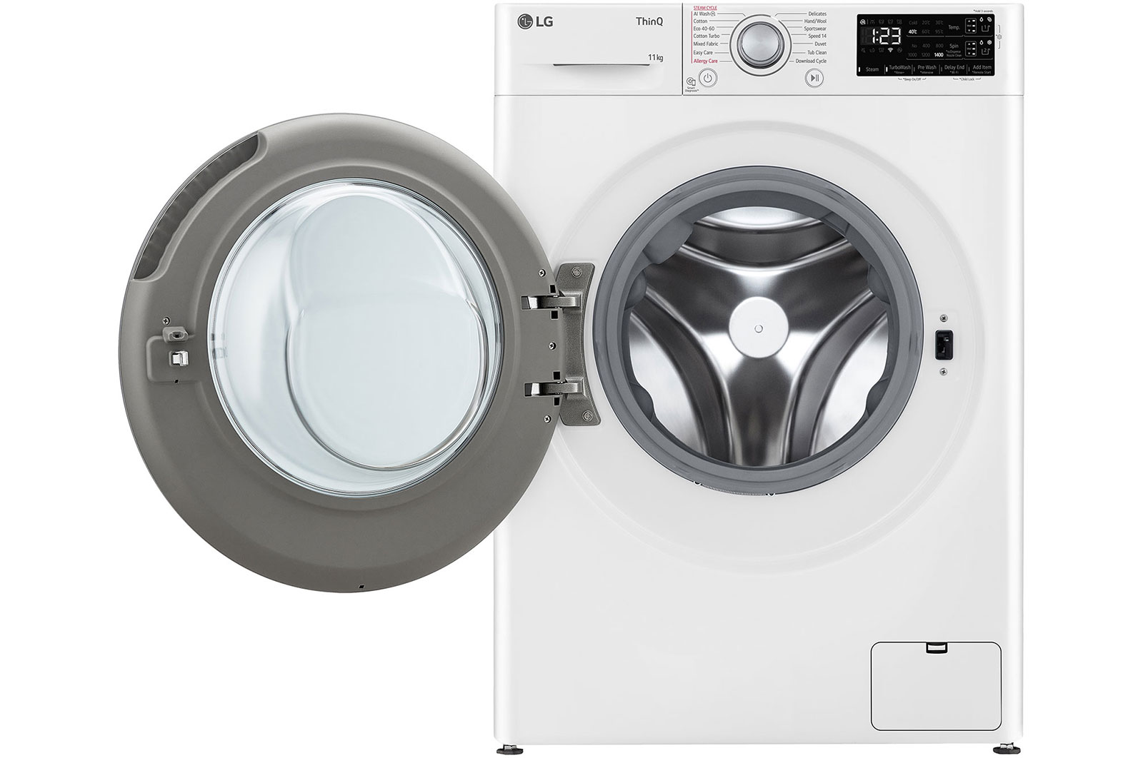 LG 11 kg, max. 1400 ford./perc, Gőzmosógép, TurboWash™360, AI DD™ és WiFi funkció, F4WR311S1WA