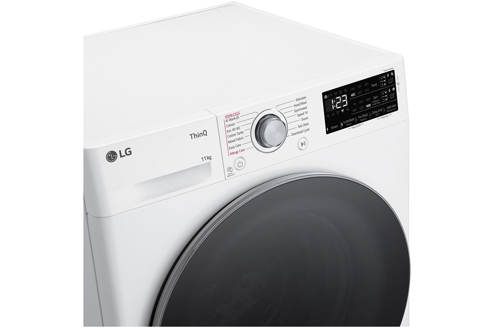 LG 11 kg, max. 1400 ford./perc, Gőzmosógép, TurboWash™360, AI DD™ és WiFi funkció, F4WR311S1WA