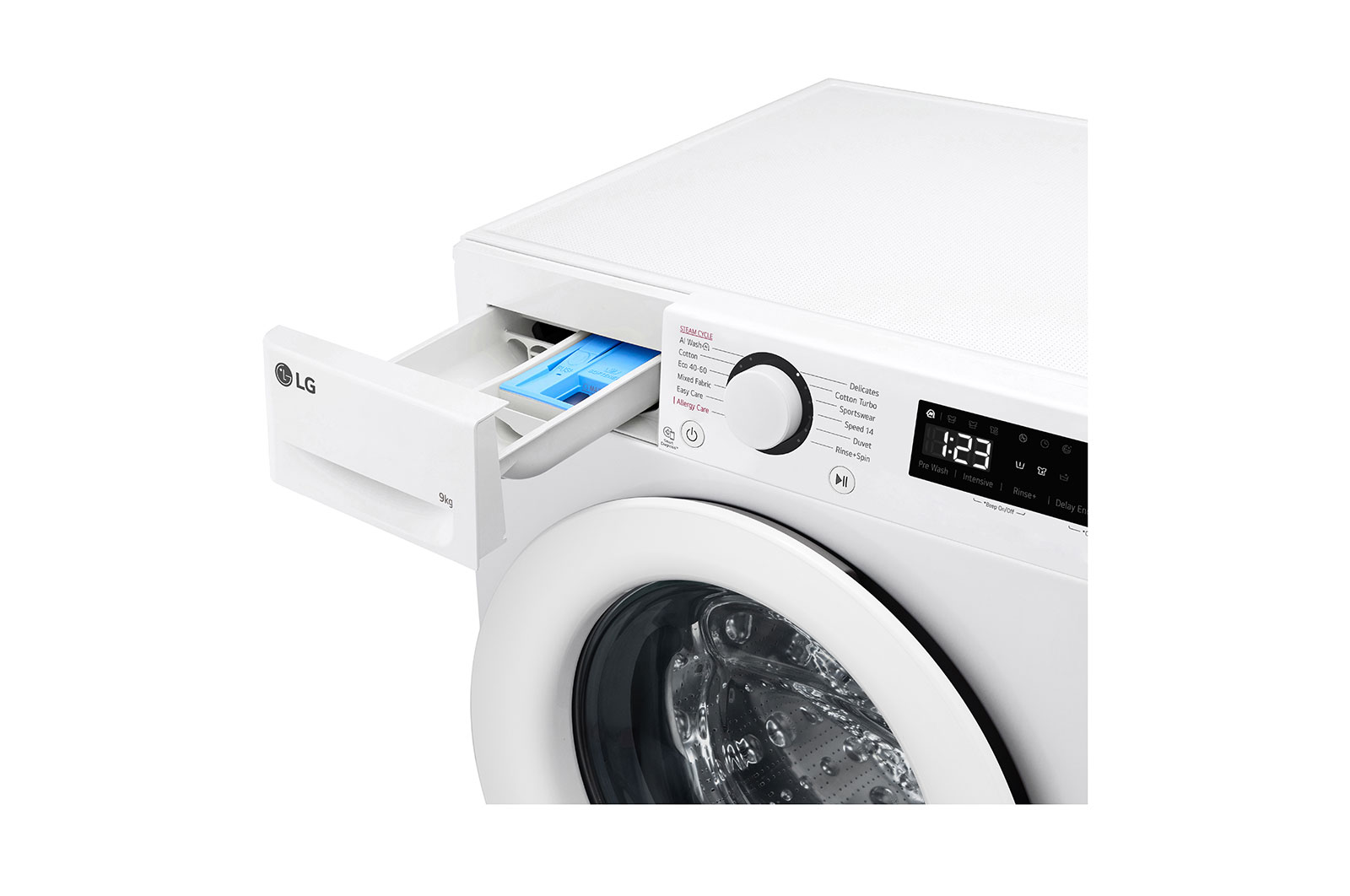 LG 9 kg, max. 1400 ford./perc, Gőzmosógép, AI DD™ technológia, F4WR509SWW