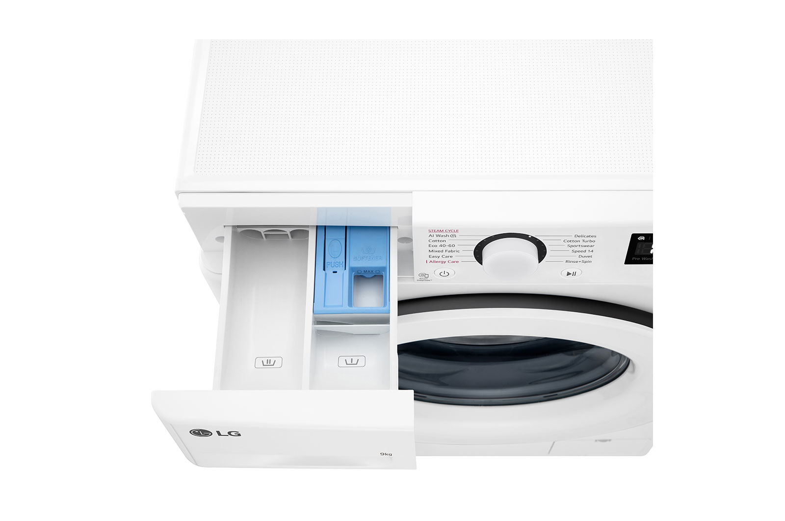 LG 9 kg, max. 1400 ford./perc, Gőzmosógép, AI DD™ technológia, F4WR509SWW