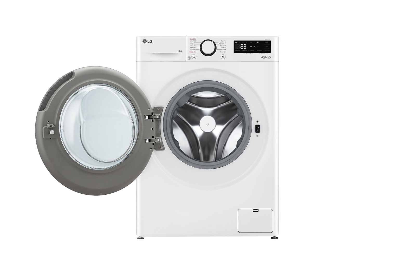 LG 11 kg, max. 1400 ford./perc, Gőzmosógép, TurboWash™360, AI DD™ technológia, F4WR511S1W