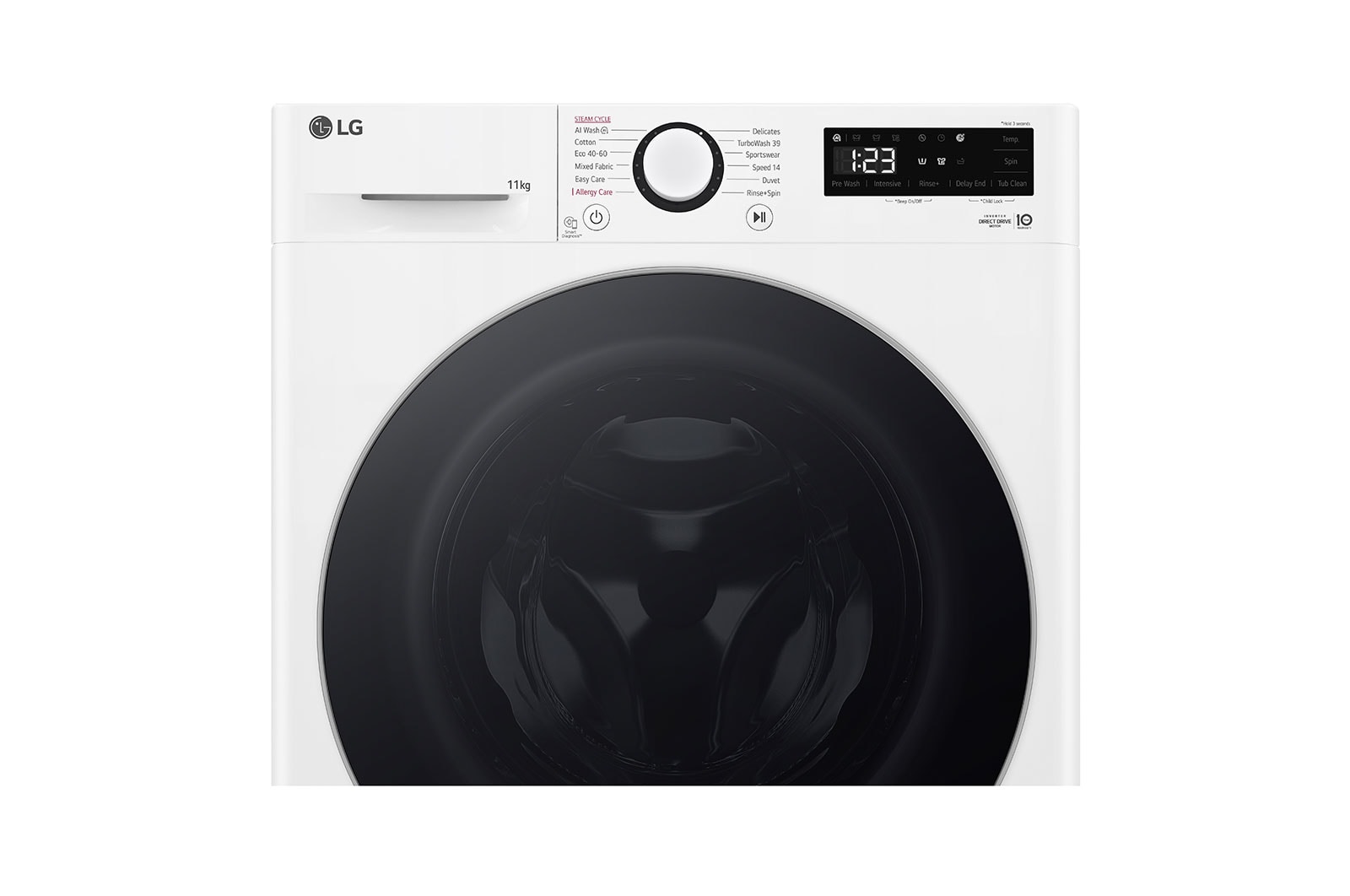 LG 11 kg, max. 1400 ford./perc, Gőzmosógép, TurboWash™360, AI DD™ technológia, F4WR511S1W