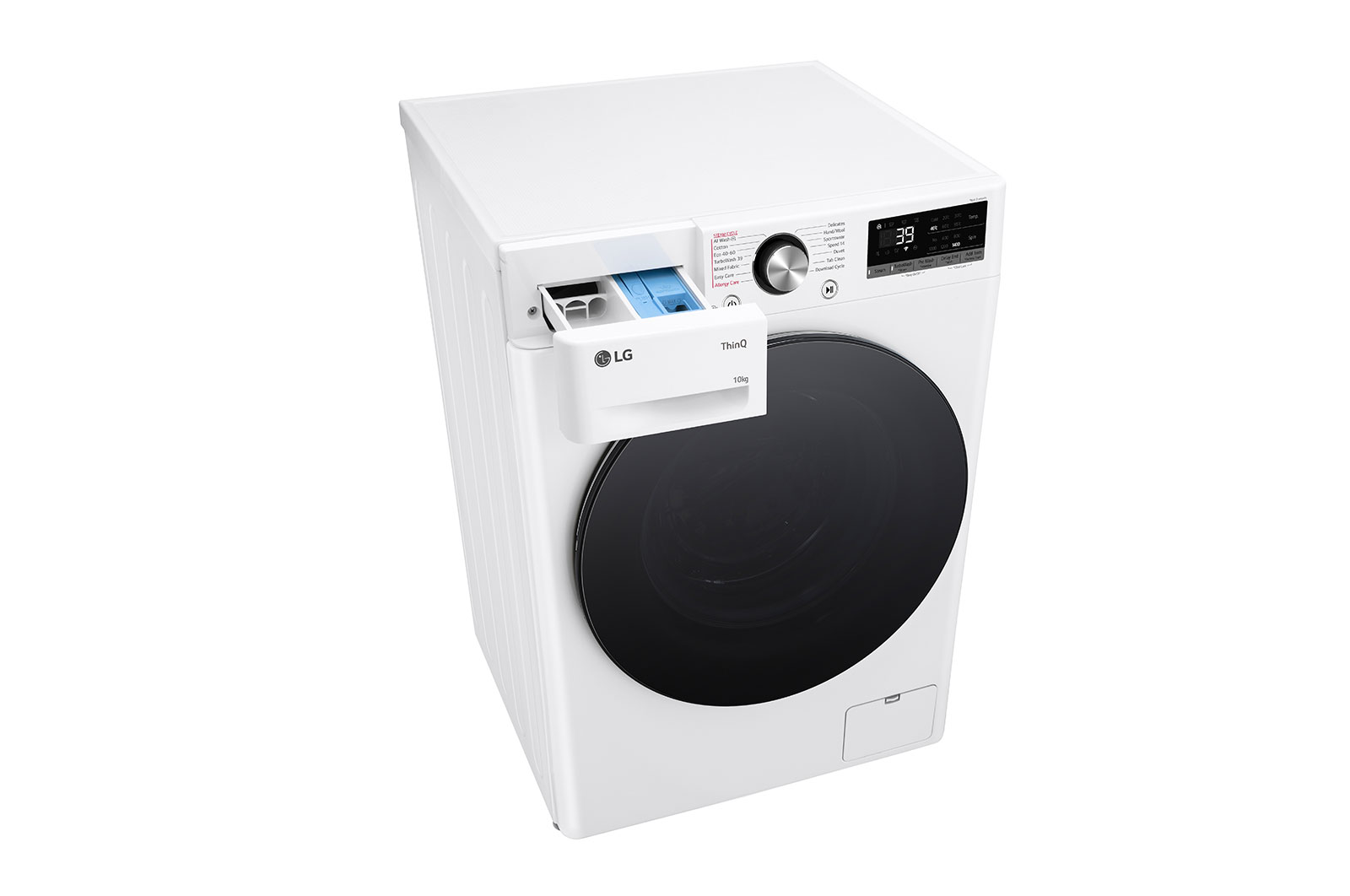 LG 10 kg, max. 1400 ford./perc, Gőzmosógép, TurboWash™360, AI DD™ és WiFi funkció, F4WR710S2W