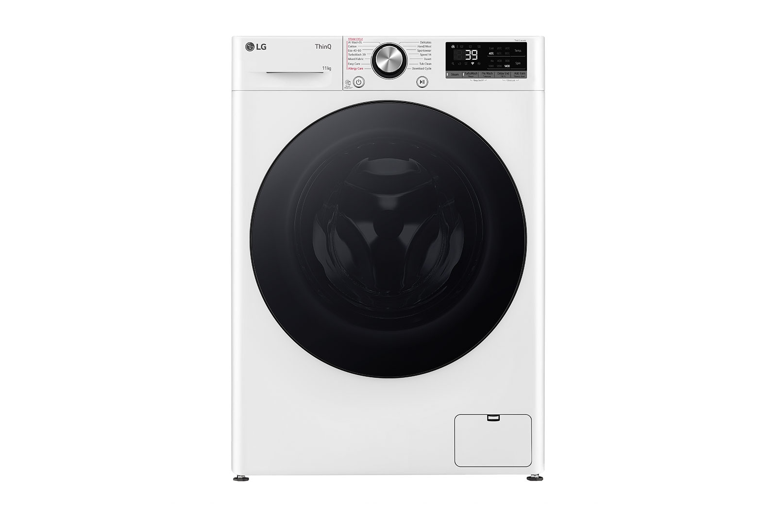 LG 11 kg, max. 1400 ford./perc, Gőzmosógép, TurboWash™360, AI DD™ és WiFi funkció, F4WR711S2W