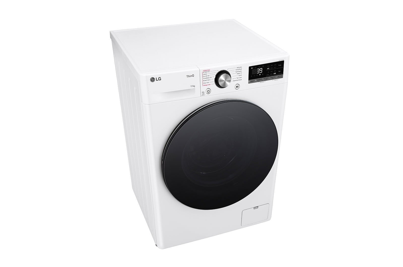 LG 11 kg, max. 1400 ford./perc, Gőzmosógép, TurboWash™360, AI DD™ és WiFi funkció, F4WR711S2W