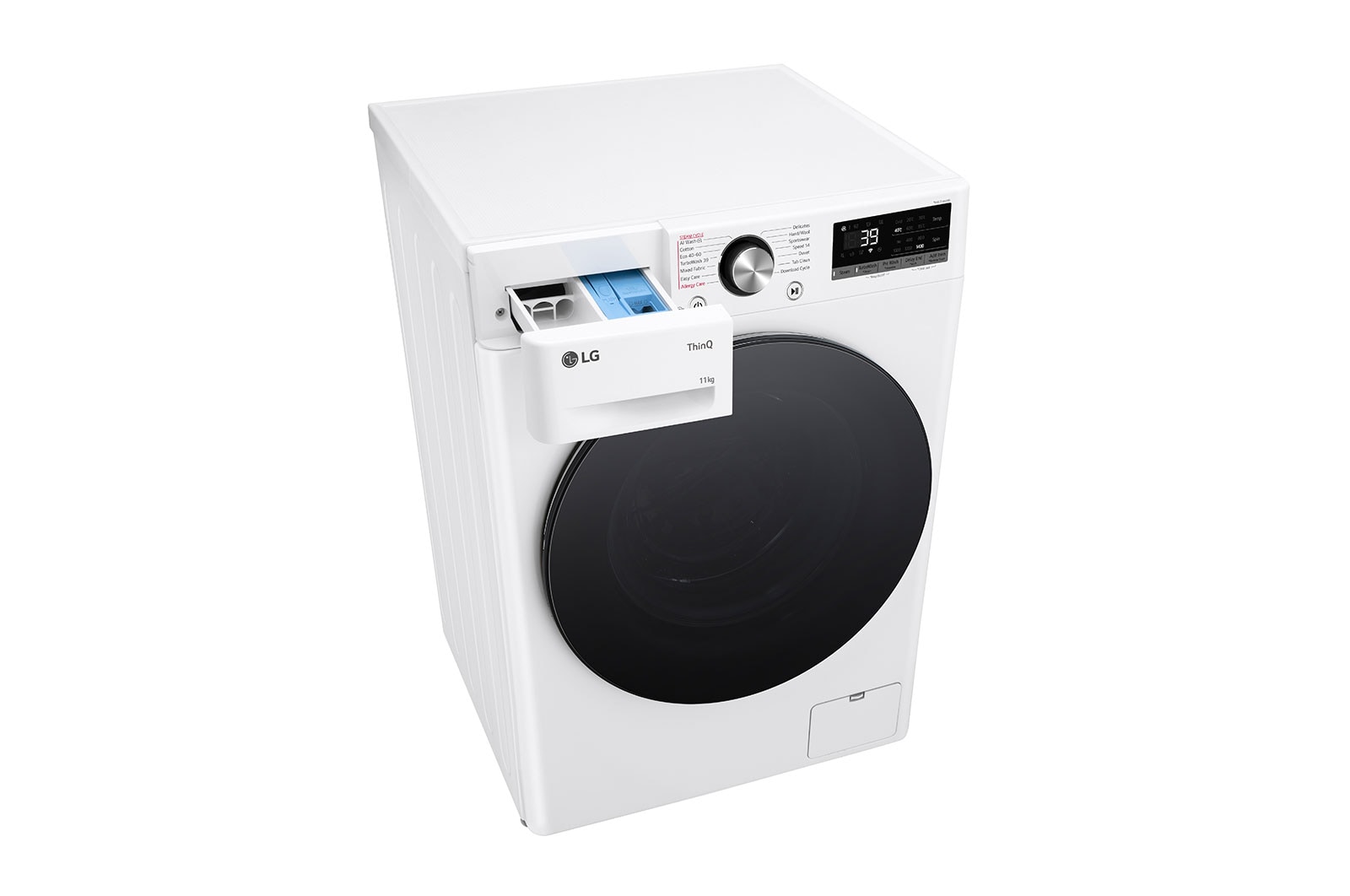 LG 11 kg, max. 1400 ford./perc, Gőzmosógép, TurboWash™360, AI DD™ és WiFi funkció, F4WR711S2W