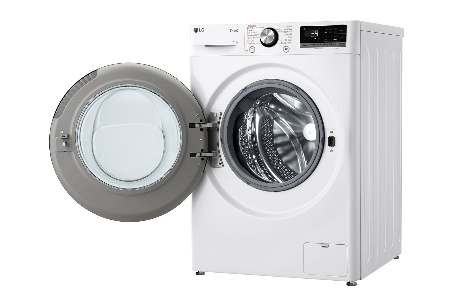 LG 11 kg, max. 1400 ford./perc, Gőzmosógép, TurboWash™360, AI DD™ és WiFi funkció, F4WR711S2W