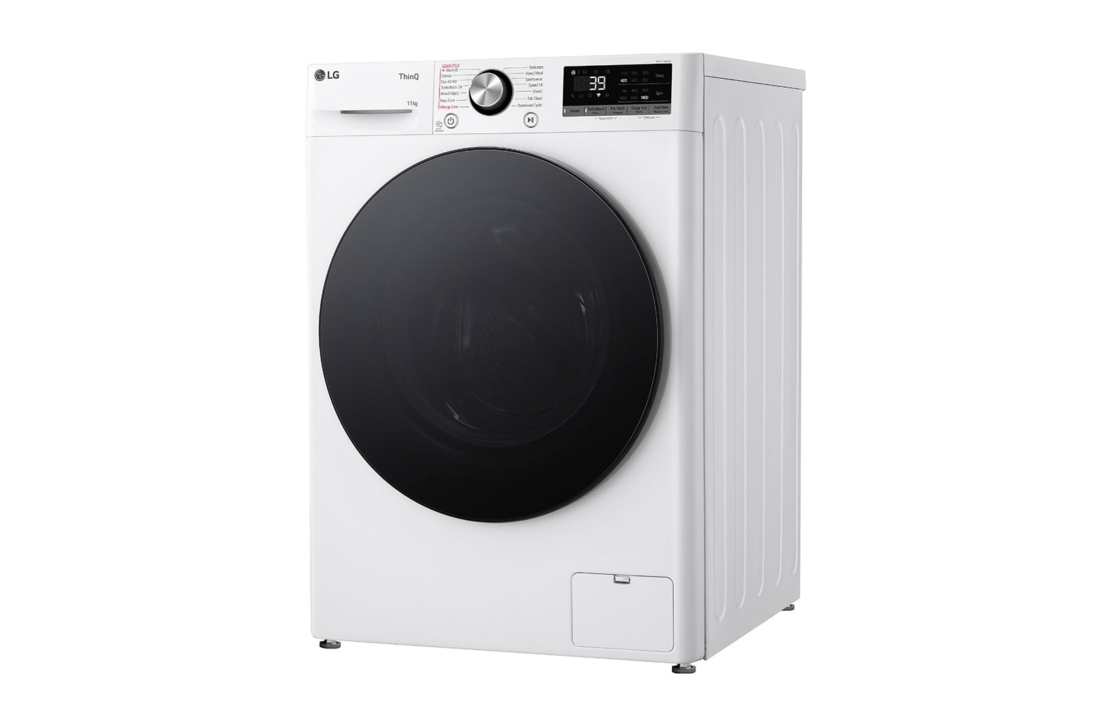 LG 11 kg, max. 1400 ford./perc, Gőzmosógép, TurboWash™360, AI DD™ és WiFi funkció, F4WR711S2W