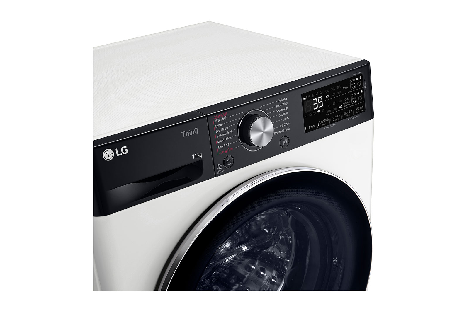 LG 11 kg, max. 1400 ford./perc, Gőzmosógép, TurboWash™360, AI DD™ és WiFi funkció, F4WR711S3HA