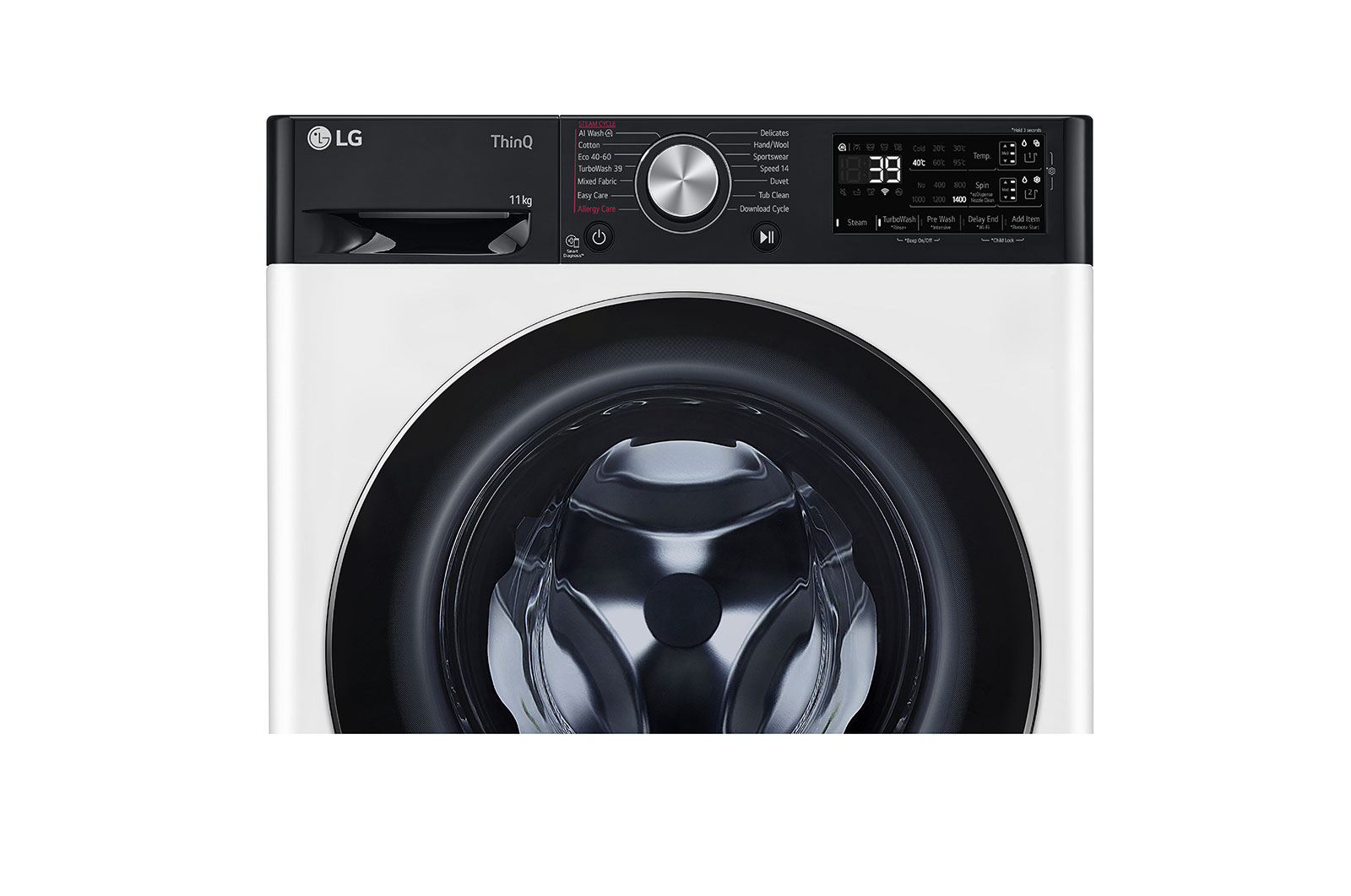 LG 11 kg, max. 1400 ford./perc, Gőzmosógép, TurboWash™360, AI DD™ és WiFi funkció, F4WR711S3HA