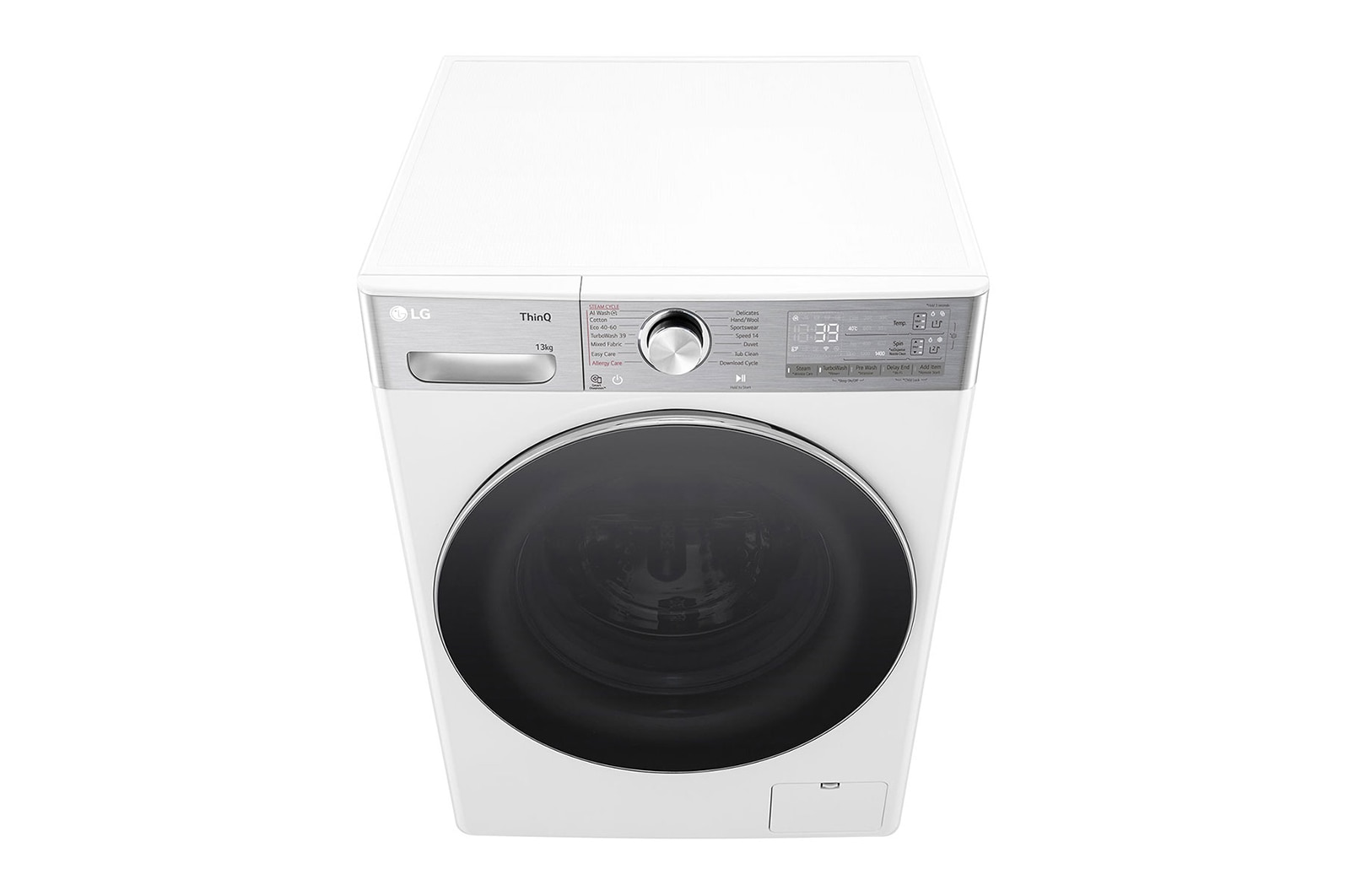 LG 13 kg, max. 1400 ford./perc, Gőzmosógép, TurboWash™360, AI DD™ és WiFi funkció, F4WR913P3WA