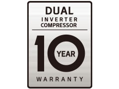 A DUAL Inverter 10 év garancia logó.