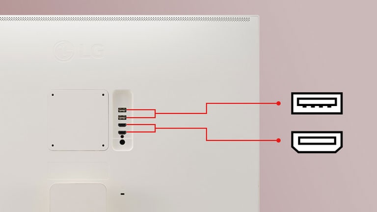 Okos monitorunk két USB- és két HDMI-porttal rendelkezik.