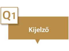 A szövegdobozban az áll, hogy „ Kijelző”.