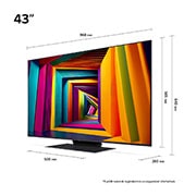 LG 43 colos LG UHD AI UT91 4K Smart TV 2024, 43UT91003LA