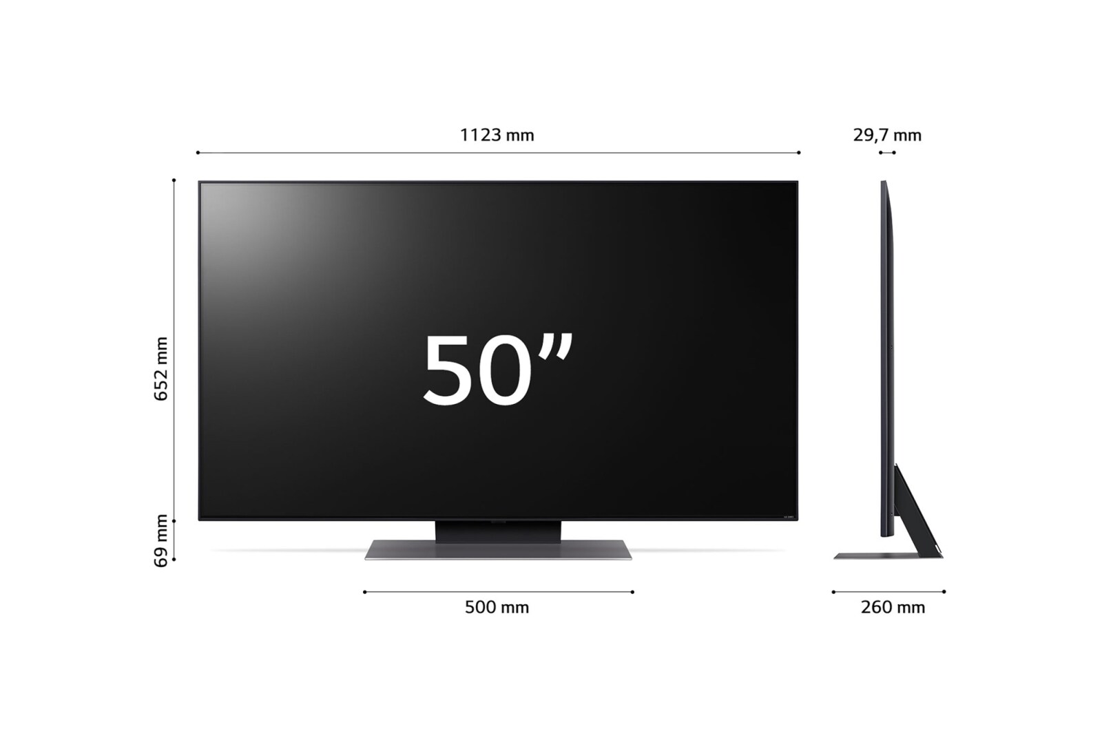 LG QNED 50 colos 4K okos TV, 2023, 50QNED813RE