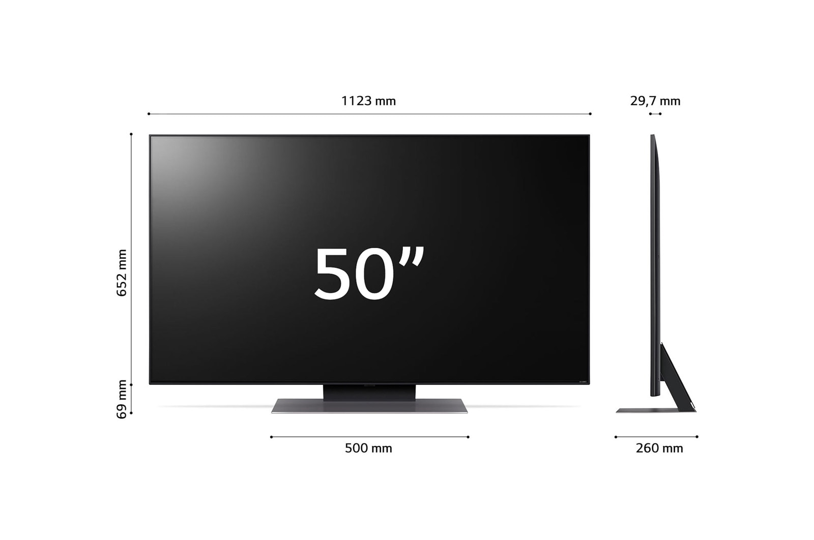 LG QNED 50 colos 4K okos TV, 2023, 50QNED823RE