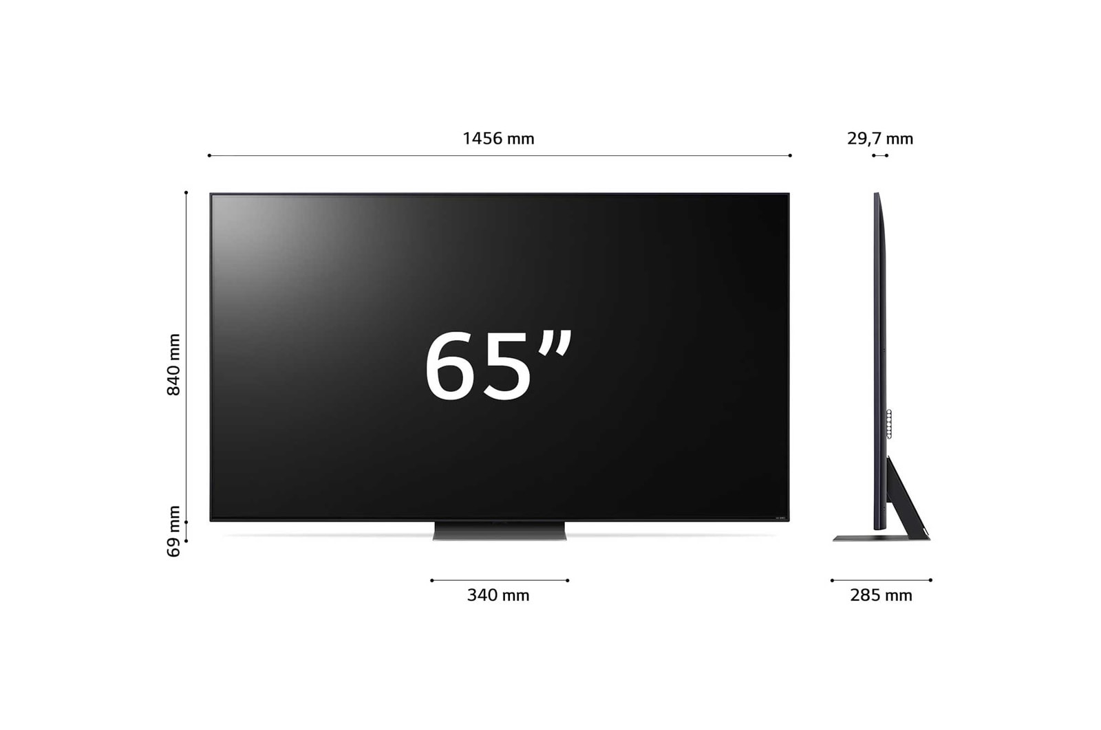 LG QNED 65 colos 4K okos TV, 2023, 65QNED813RE