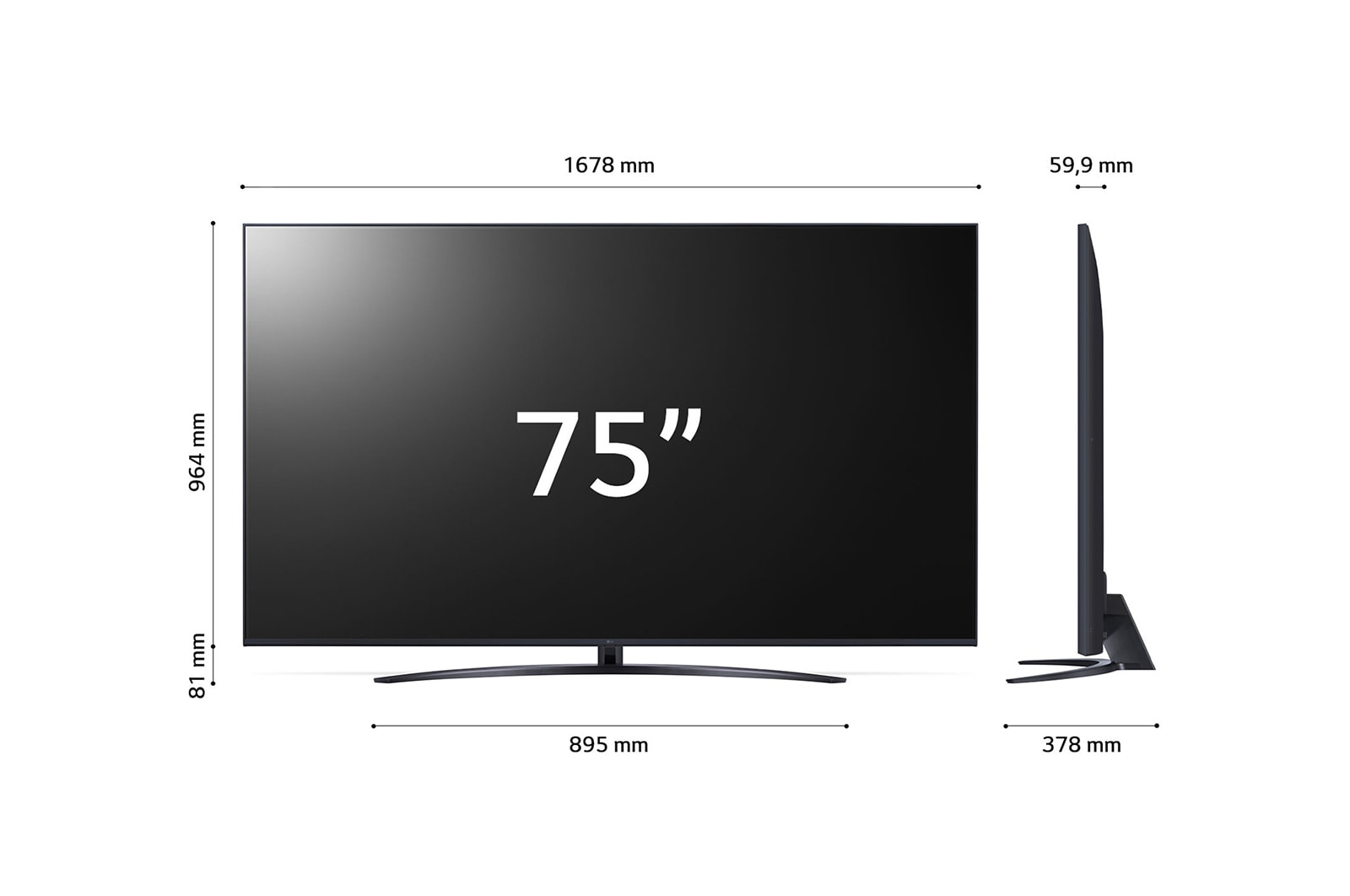 LG UHD UR81 75 colos, 4K Smart TV, 2023, 75UR81003LJ