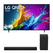 LG 55 colos LG QNED80 4K Smart TV 2024 + S40T 2.1 csatornás hangprojektor TV-hez, B55QNED80T.S40T