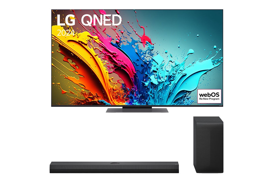 LG 55 colos LG QNED86 4K Smart TV 2024 + S70TY Dolby Atmos 3.1.1 csatornával 2024 , B55QNED86T.S70TY