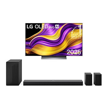 48 colos LG OLED evo AI G5 4K Smart TV + S70TR LG Home Theater Soundbar Dolby Atmos hátsó hangszórókkal 5.1.1 csatornával