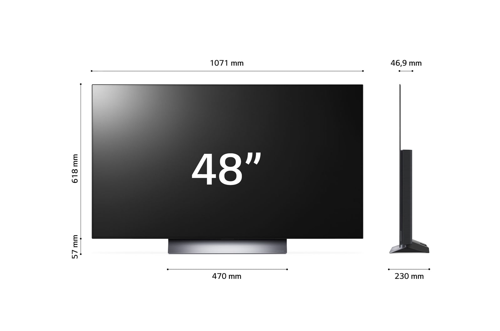 LG OLED evo C3, 48 col, 4K felbontás, 2023-as smart TV, OLED48C31LA