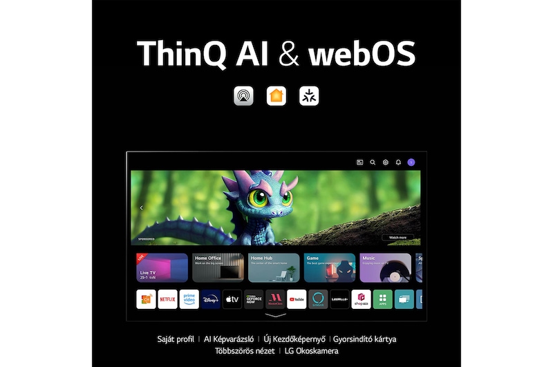 LG OLED B3, 55 col, 4K felbontás, 2023-as smart tv, OLED55B33LA