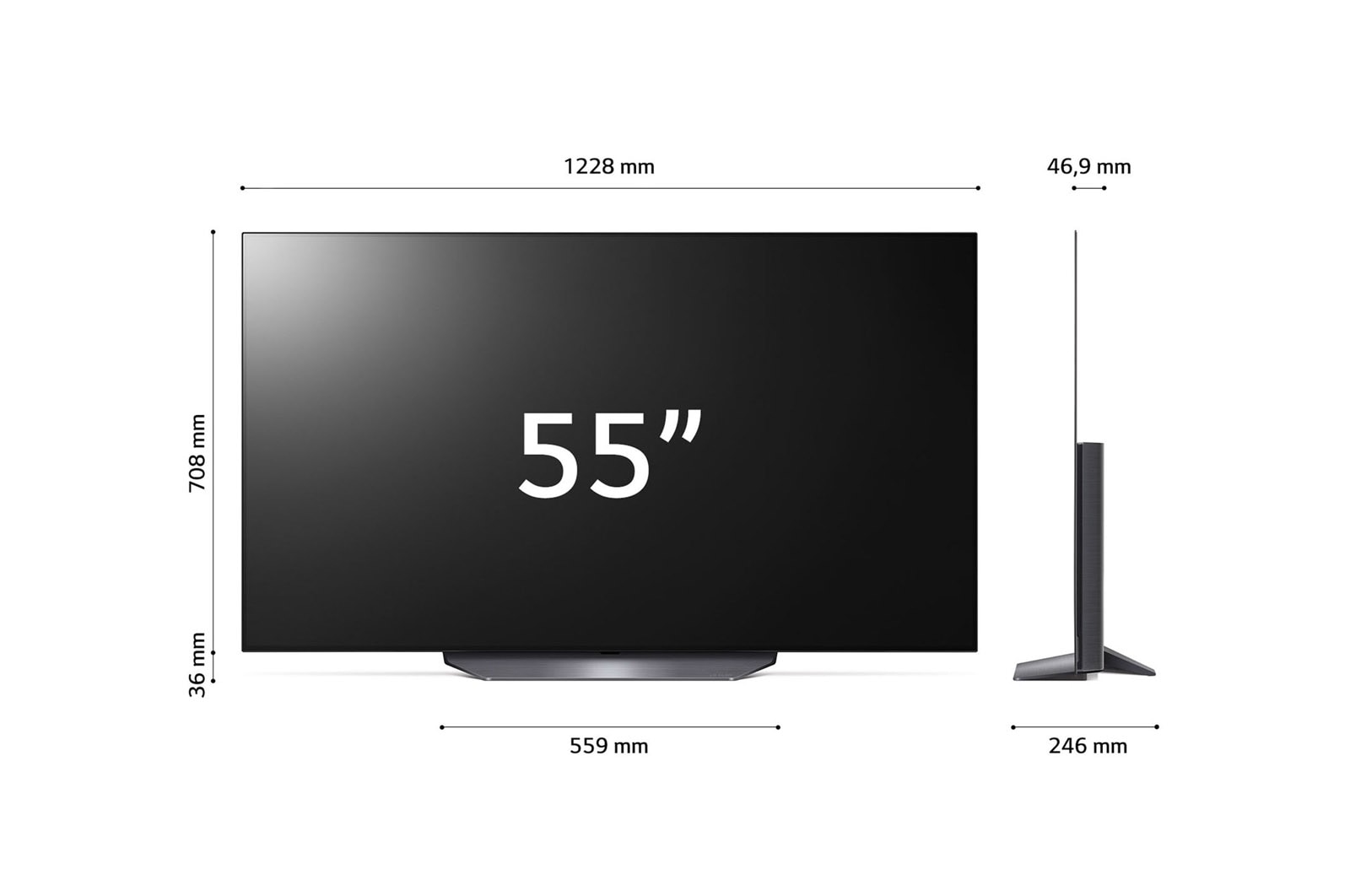 LG OLED B3, 55 col, 4K felbontás, 2023-as smart tv, OLED55B33LA