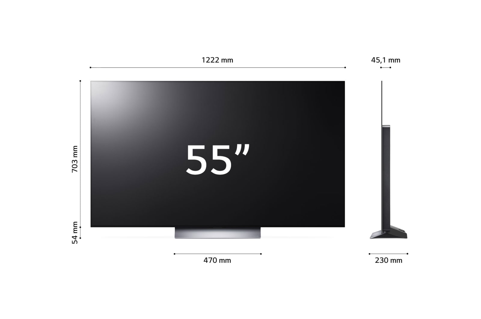 LG OLED evo C3, 55 col, 4K felbontás, 2023-as smart TV, OLED55C31LA