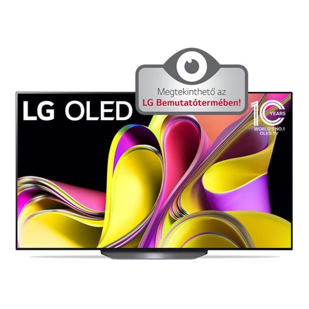 Az LG OLED elölnézete a 11 Years World No.1 OLED (10 éve a világ első számú OLED-je) emblémával.